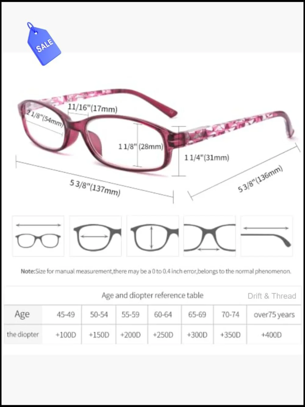6 Pack Blue Light Blocking Reading Glasses Spring Hinge Readers for Women